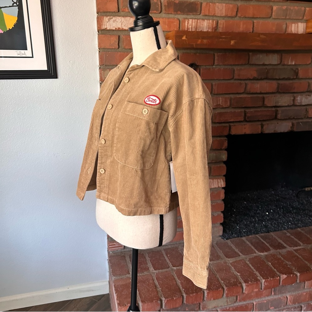 NWT Brixton Utopia Corduroy Overshirt in Sand Sz XS - Picture 7 of 13